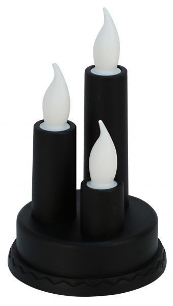 Świeca ledowa Trio czarna Kost 14 cm