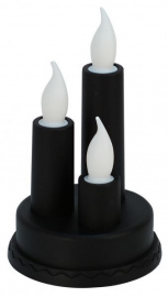 Świeca ledowa Trio czarna Kost 14 cm