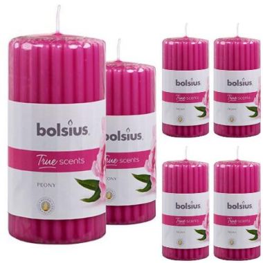 Świeca pieńkowa zapachowa True Scents Piwonia Bolsius x 6 sztuk