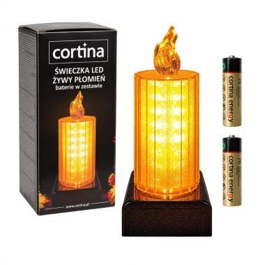 Świeczka LED żywy płomień na baterie 15 cm Cortina x 5szt