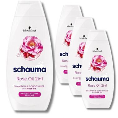 Szampon do włosów Schauma Rose Oil 2w1 400 ml x 4 sztuki