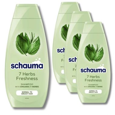 Szampon do włosów Schauma ziołowy do włosów normalnych i przetłuszczających się 400 ml x 4 sztuki