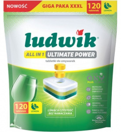 Tabletki do zmywarek Ludwik  All in 1 Ultimate Power Lemon (120 sztuk)