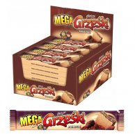 Wafel przekładany kremem kakaowym Grześki Mega Kakaowe 34 g x 32 sztuki