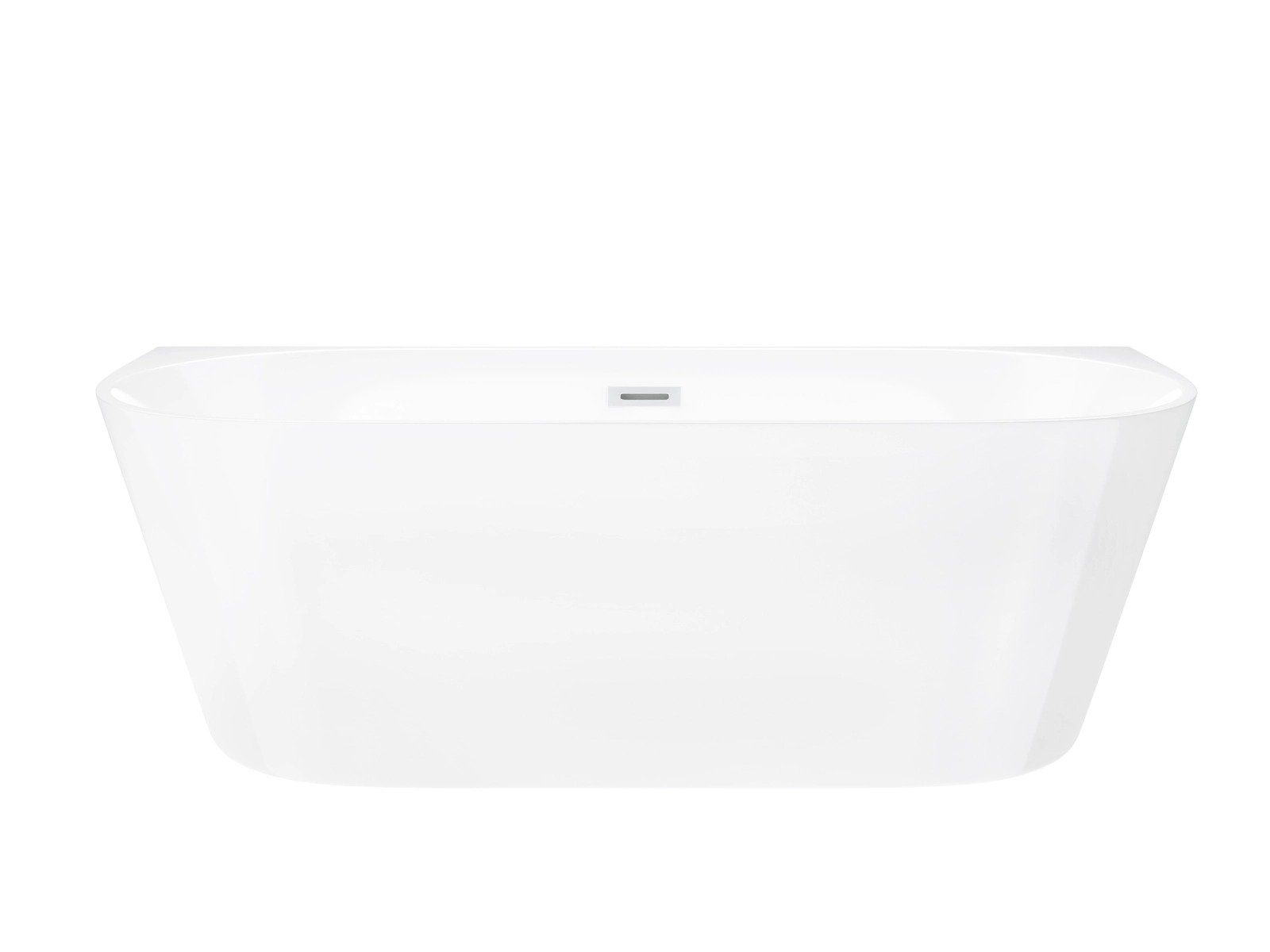 Wanna przyścienna wolnostojąca Corsan MONO 170 x 80 cm Korek klik-klak Biały