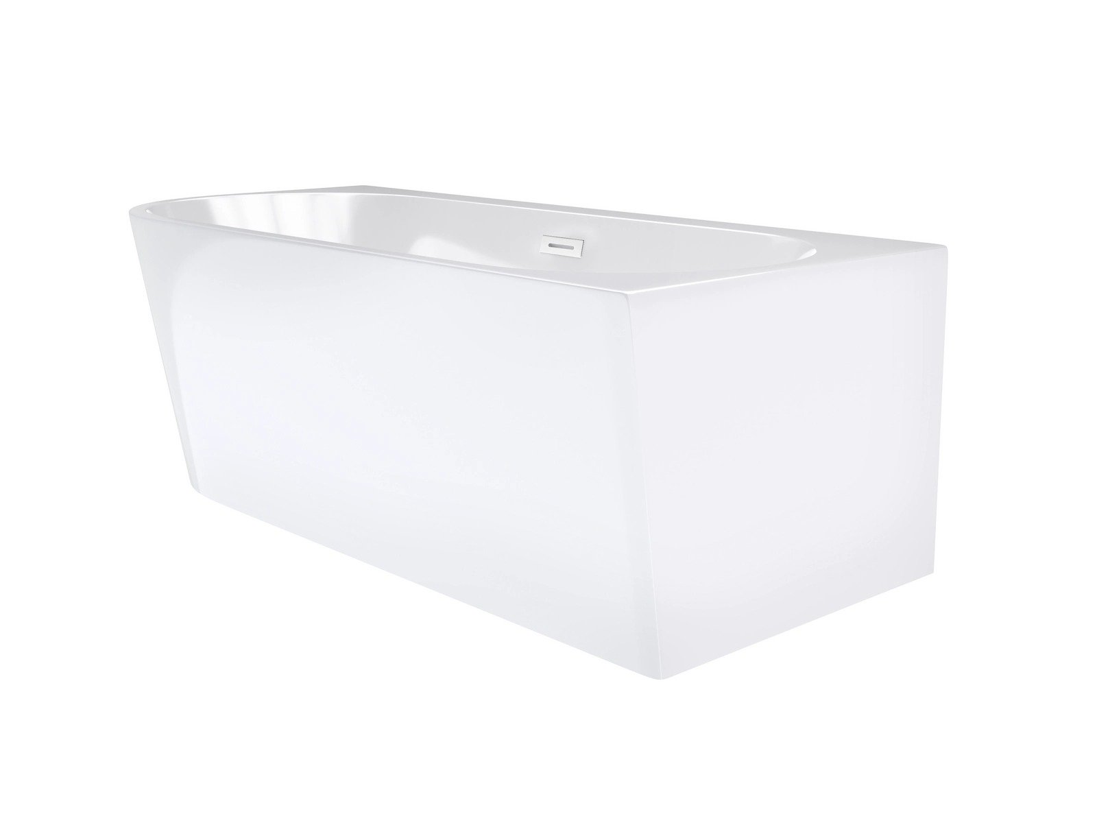 Wanna wolnostojąca narożna Corsan INTERO 160 x 74 Montaż prawostronny Korek klik-klak Biały