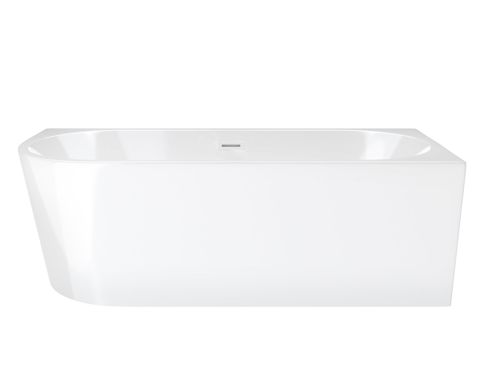 Wanna wolnostojąca narożna Corsan INTERO 160 x 74 Montaż prawostronny Korek klik-klak Biały