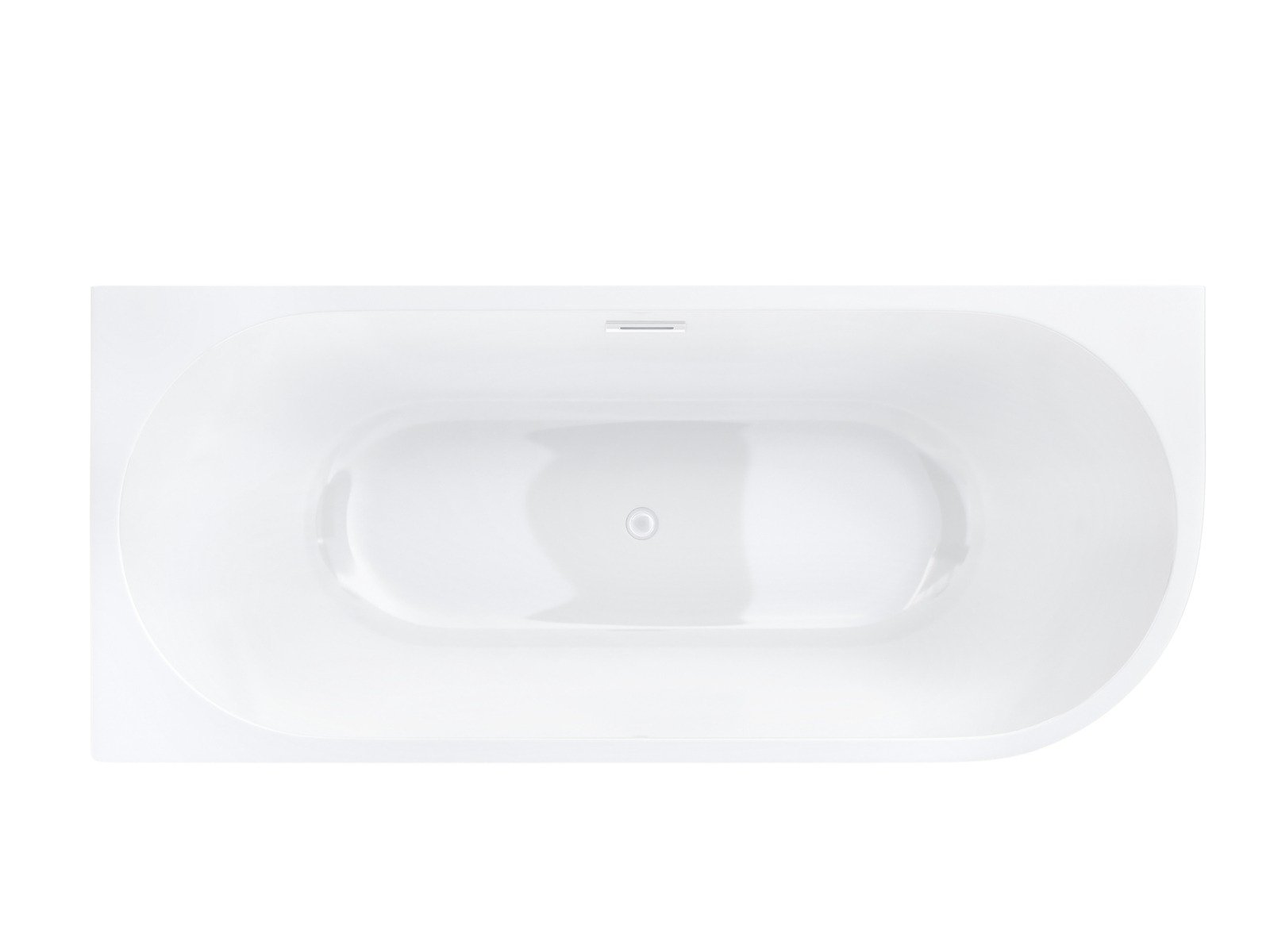 Wanna wolnostojąca narożna Corsan INTERO 170 x 73 Montaż lewostronny Korek klik-klak Biały