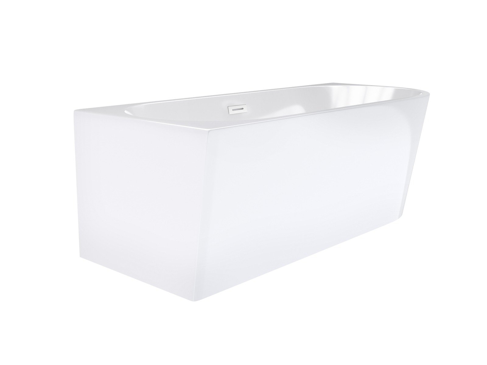 Wanna wolnostojąca narożna Corsan INTERO 170 x 73 Montaż lewostronny Korek klik-klak Biały