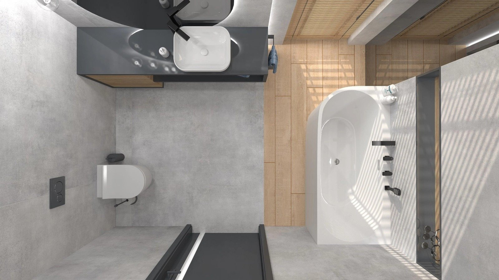 Wanna wolnostojąca narożna Corsan INTERO 170 x 80 z szeroką krawędzią Montaż prawostronny Korek klik-klak Biały