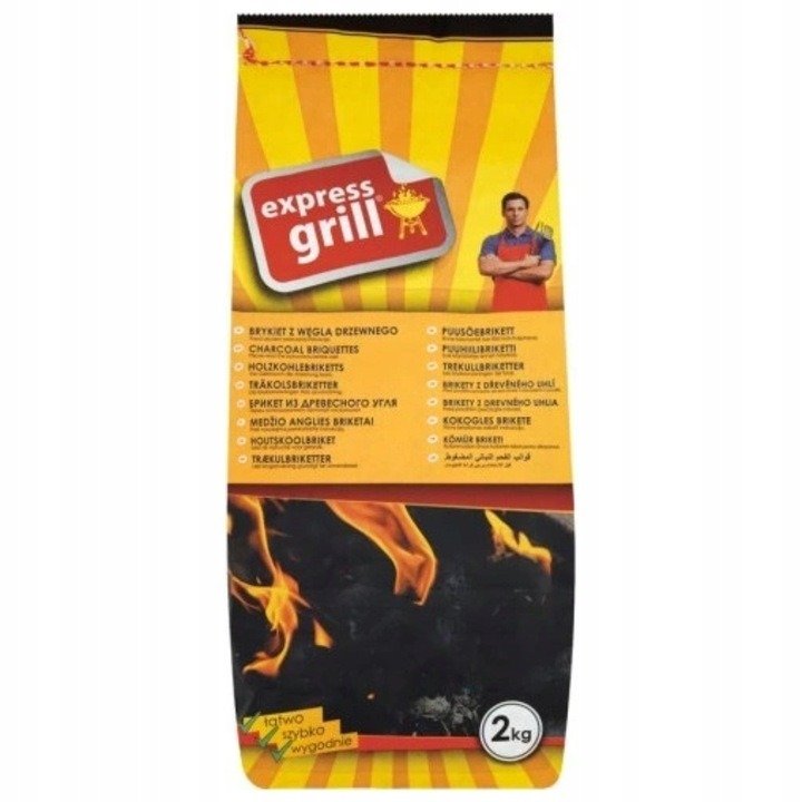 Węgiel drzewny express grill 2 kg x 7 sztuk