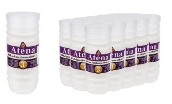 Wkład do zniczy Atena parafinowo-olejowy 3 60 h wys.14 cm (15 sztuk)