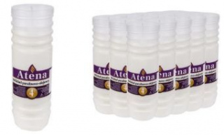 Wkład do zniczy Atena parafinowo-olejowy 4 72 h wys.17 cm (15 sztuk)