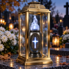 Wkład do zniczy LED granitowy na baterie biały 16 cm Cortinaczerwony 16 cm Cortina