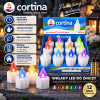 Wkład do zniczy Led Melius 90 dni Mix 8 kolorów (12 sztuk)