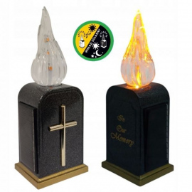 Wkład do zniczy LED z napisem, efektem płomienia wersja solarna 16 cm Cortina