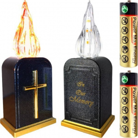 Wkład do zniczy LED z napisem, efektem płomienia z bateriami 16 cm Cortina