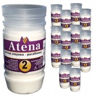 Wkłady do zniczy olejowo-parafinowy Atena 2 doby (wys.11 cm) x 15 sztuk