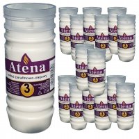 Wkłady do zniczy olejowo-parafinowy Atena 3 doby (wys.14 cm) x 15 sztuk