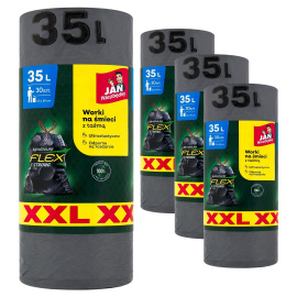 Worki na śmieci Jan Niezbędny Magnum Flex & Strong XXL z taśmą 35 l (30 sztuk) x 4 opakowania