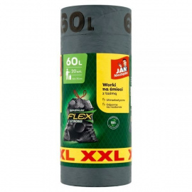 Worki na śmieci Jan Niezbędny Magnum Flex & Strong XXL z taśmą 60 l (20 sztuk)