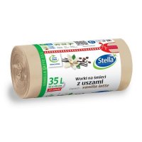 Worki na śmieci Stella z uszami zapach vanilla latte 35 l beżowe (22 sztuki)