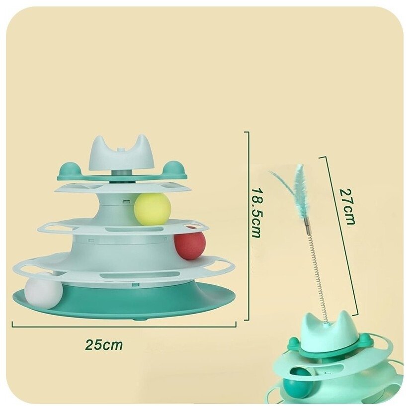 Zabawka dla kota wieża - piórko Revento