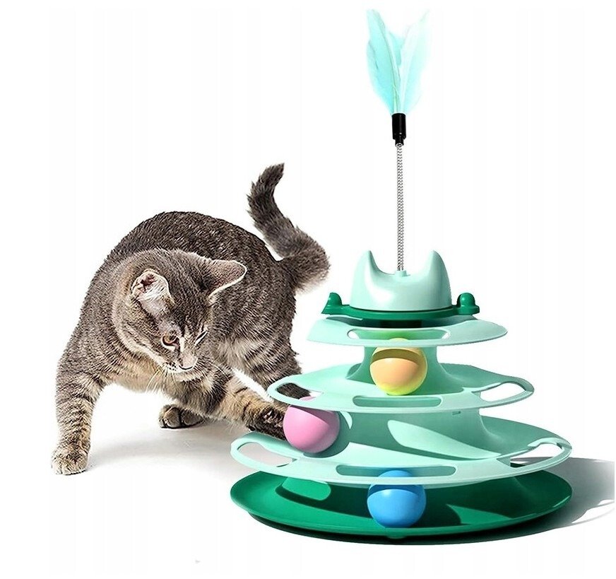 Zabawka dla kota wieża - piórko Revento