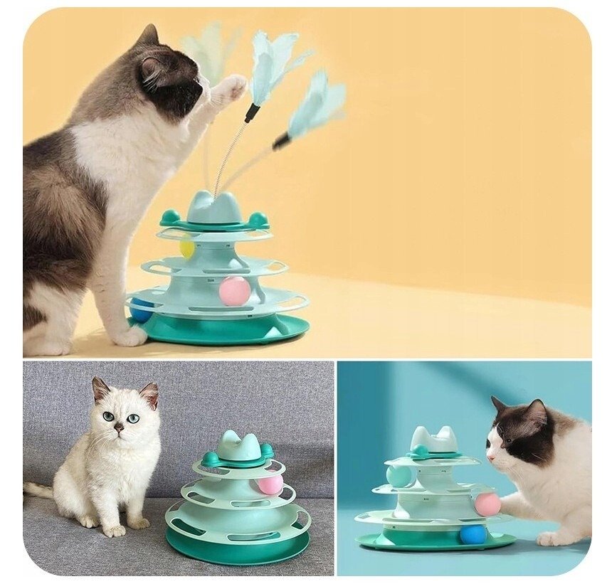 Zabawka dla kota wieża - piórko Revento