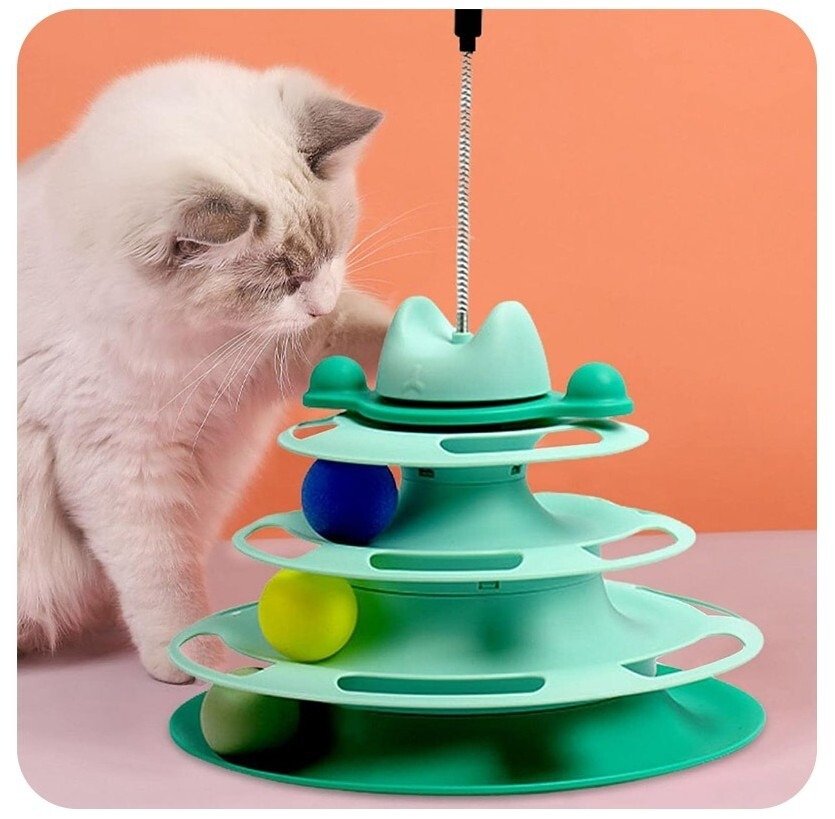 Zabawka dla kota wieża - piórko Revento