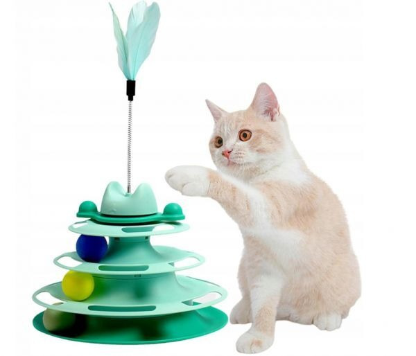 Zabawka dla kota wieża - piórko Revento