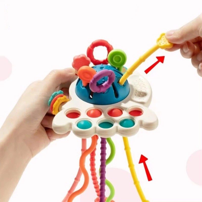 Zabawka sensoryczna gryzak dla niemowląt Ośmiornica 688-59