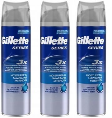 Żel do golenia Gillette Series Nawilżający 200 ml x 3 sztuki