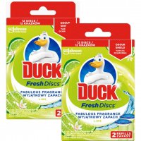 Żelowy krążek do toalety zapas Duck Fresh Discs Lime 72 ml (2 sztuki) x 2 opakowania