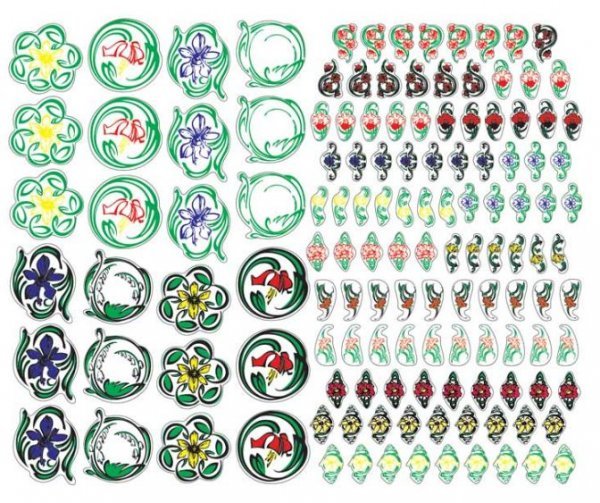 Zestaw barwników z naklejkami na jajka (25 sztuk)