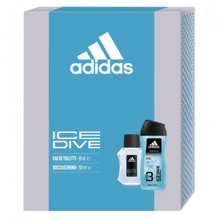 Zestaw kosmetyczny Adidas Men Ice Dive (żel pod prysznic 250 ml+woda toaletowa 50 ml)