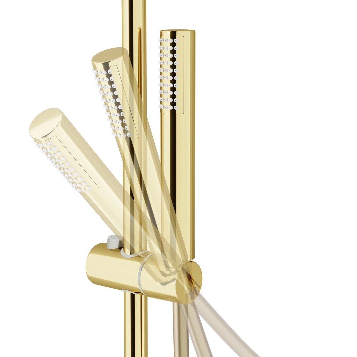 Zestaw natryskowy z termostatem Kolumna Corsan LUGO Deszczownica 25cm Wylewka obrotowa Złota
