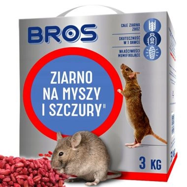 Opakowanie ziarna na myszy i szczury Bros 3 kg