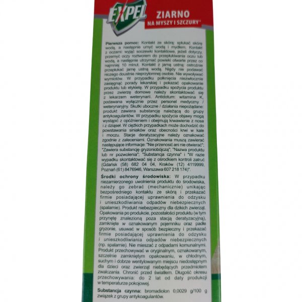 Ziarno na myszy i szczury Expel 140 g x 7 sztuk