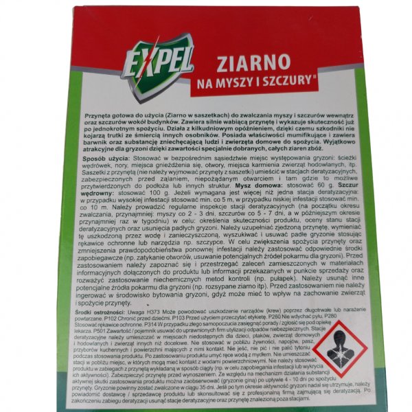 Ziarno na myszy i szczury Expel 140 g x 7 sztuk